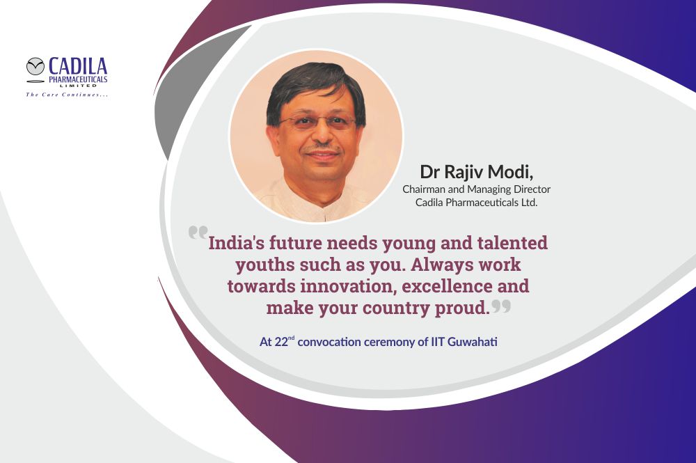 Dr Rajiv Modi, Chairman and MD of Cadila Pharmaceuticals addresses the graduating students of IIT Guwahati